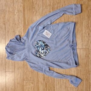 NWT Bailey Lane The Tie Front Brushed Graphic Pullover